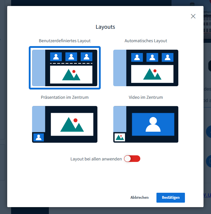 heiCONF-Update auf BBB v2.6 - Layout