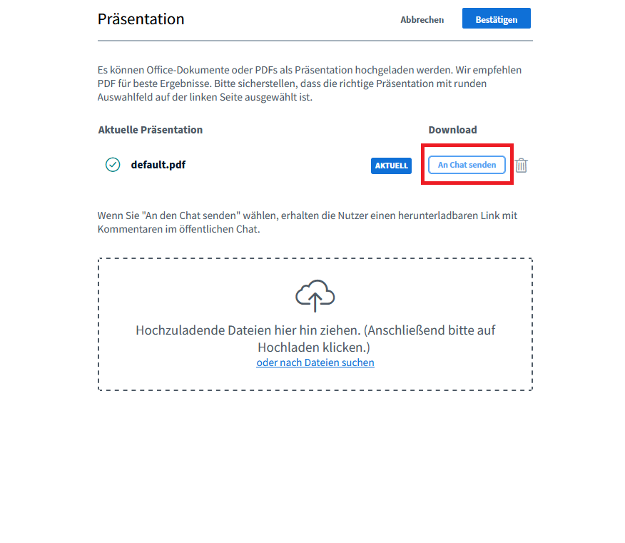 heiCONF-Update auf BBB v2.6 - Chat